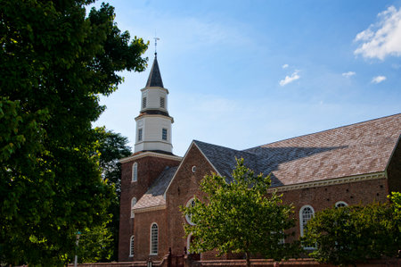 Historic Colonial Williamsburg where the earliest European settlers established their first colony in Virginia USAのeditorial素材