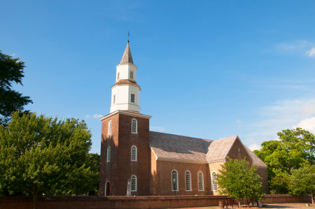 Historic Colonial Williamsburg where the earliest European settlers established their first colony in Virginia USAのeditorial素材