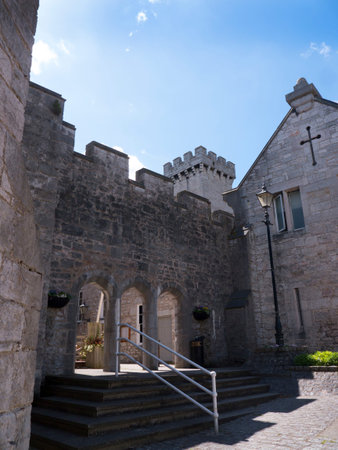 Ramparts at Bodelwyddan Castle in North Walesのeditorial素材