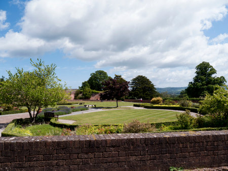 Gardens  at Bodelwyddan Castle in North Walesのeditorial素材