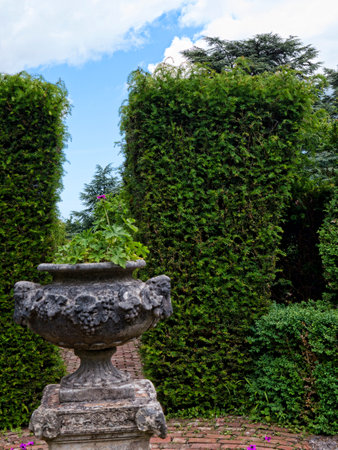 Gardens  at Bodelwyddan Castle in North Walesのeditorial素材