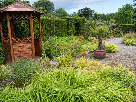 Gardens  at Bodelwyddan Castle in North Walesのeditorial素材
