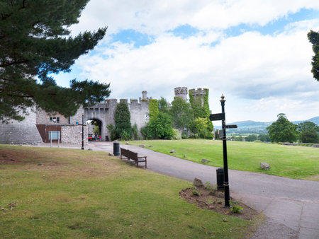 Ramparts at Bodelwyddan Castle in North Walesのeditorial素材