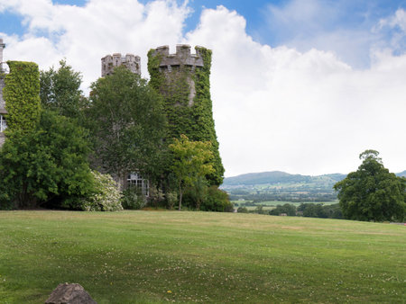 Ramparts at Bodelwyddan Castle in North Walesのeditorial素材
