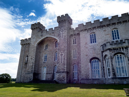 Ramparts at Bodelwyddan Castle in North Walesのeditorial素材