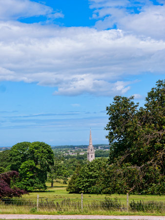 Countryside at Bodelwyddan Castle in North Walesのeditorial素材