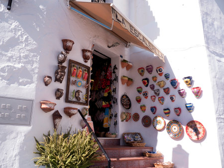 Mijas is one of the most beautiful 'white' villages of the Southern Spain area called Andalucia. It is in the Alpujarra mountains above the coastのeditorial素材