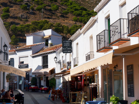 Mijas is one of the most beautiful 'white' villages of the Southern Spain area called Andalucia. It is in the Alpujarra mountains above the coastのeditorial素材