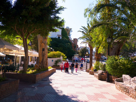 Mijas is one of the most beautiful 'white' villages of the Southern Spain area called Andalucia. It is in the Alpujarra mountains above the coastのeditorial素材