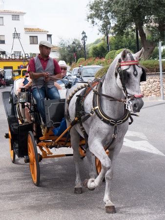 Mijas is one of the most beautiful 'white' villages of the Southern Spain area called Andalucia. It is in the Alpujarra mountains above the coastのeditorial素材