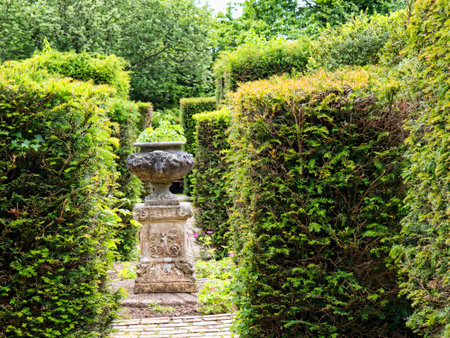 Gardens  at Bodelwyddan Castle in North Walesのeditorial素材