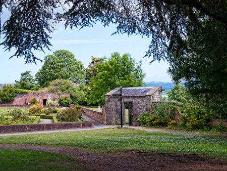 Gardens  at Bodelwyddan Castle in North Walesのeditorial素材