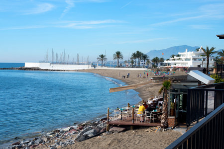 Marbella is a city in Andalucia, Spain situated in the province of Mlaga,. In Marbella is an important beach resort of the Costa del Sol.のeditorial素材