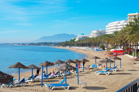 In Marbella is an important beach resort of the Costa del Sol in Spain. The town is famous for once being a playground for the rich and famous.のeditorial素材