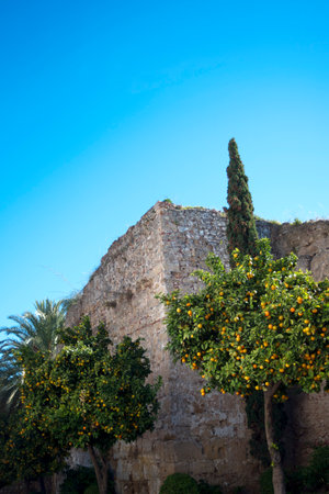 Moorish Arab Castle and Fortifications in Marbella on the Costa del Sol Spainのeditorial素材