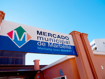 Market Hall in the Stylist Town of Marbella on the Costa del Sol Spainのeditorial素材