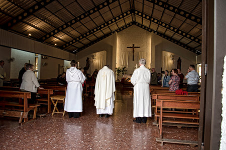 End of Service in Church in Nerja Spain