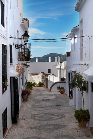 Frigiliana one of the most beautiful white villages of the Southern Spain area of Andalucia in the Alpujarra mountains.のeditorial素材