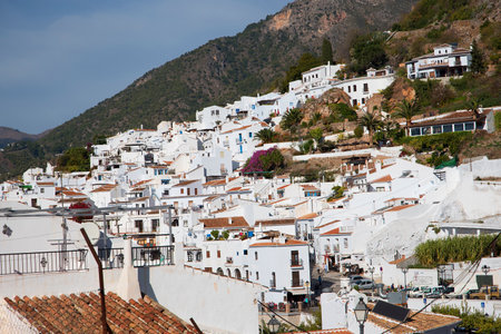 Frigiliana one of the most beautiful white villages of the Southern Spain area of Andalucia in the Alpujarra mountains.のeditorial素材