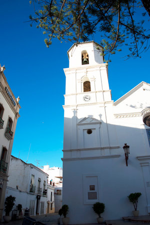 The Church of El Salvador in Nerja, on the Costa del Sol, Spainのeditorial素材