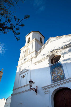 The Church of El Salvador in Nerja, on the Costa del Sol, Spainのeditorial素材