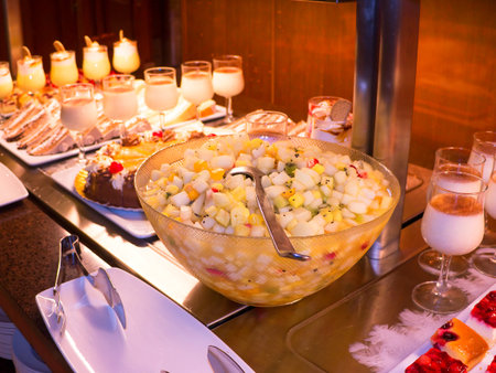 Food on hotel buffet in Nerja Andalucia Spainの写真素材