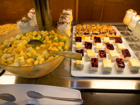 Buffet Food on Display in Nerja on the Costa del Sol Spainの写真素材