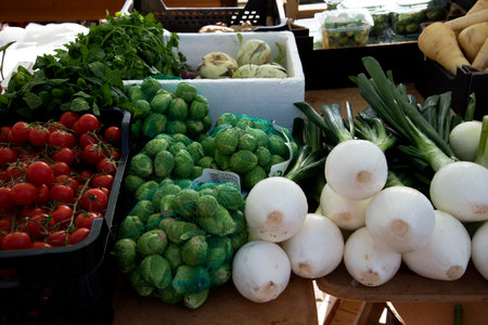 Market in Frigiliana one of the most beautiful white villages of the Southern Spain area of Andalucia in the Alpujarra mountains.のeditorial素材
