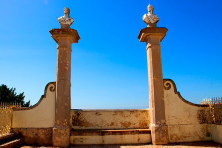 Viewpoint at Seteais Palace in Sintra in the Hills above Lisbon in Portugalのeditorial素材