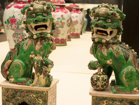 Some of the artistic treasures of the city of  Lisbon capital of Portugal in statuary, pottery,...