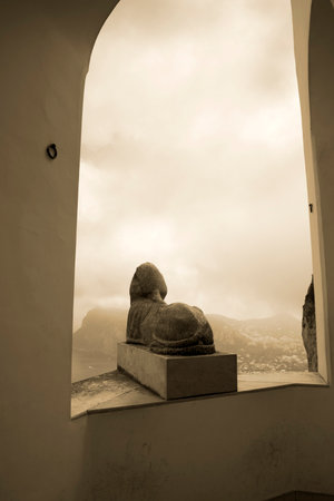 Villa of Swedish Doctor in Anacapri in the island of Capri Italyのeditorial素材