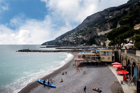 Amalfi on the Bay of Salerno in Campania Southern Italyのeditorial素材