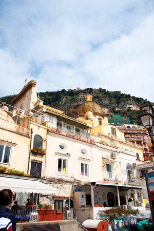 Positano on the Bay of Salerno in Campania Southern Italyのeditorial素材