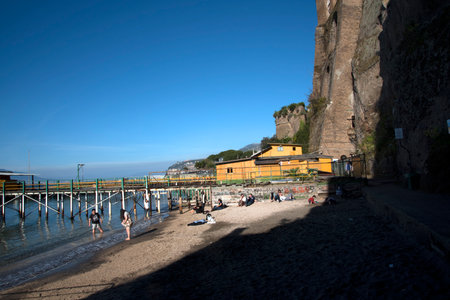 Beach Platforms at Sorrento Italyのeditorial素材