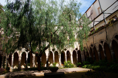 The Cloisters of the Church of St Francis in Sorrento Italyのeditorial素材