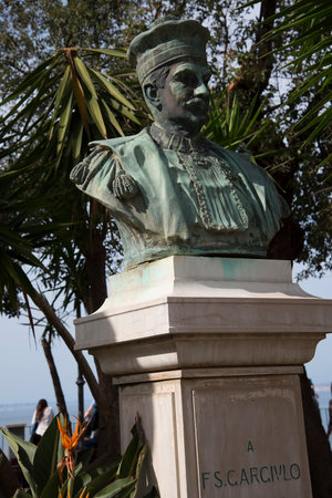 Statue in park in Sorrento Campania Italy