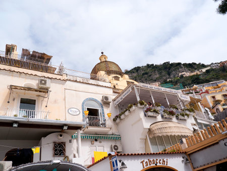 Positano on the Bay of Salerno in Campania Southern Italyのeditorial素材