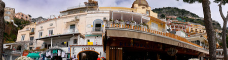 Panorama of Positano on the Bay of Salerno in Campania Southern Italyのeditorial素材