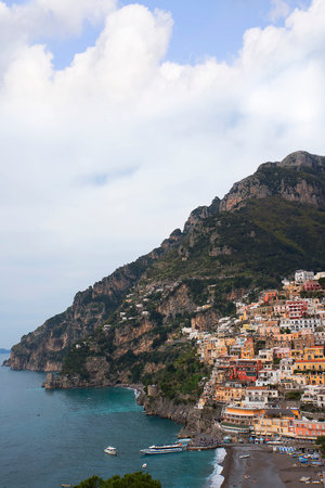 Panorama of Positano in southern Italyのeditorial素材