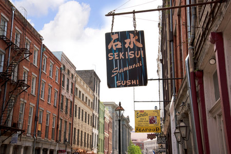 Typical Architecture in the French Quarter of New Orleans a Louisiana city on the Mississippi River, near the Gulf of Mexico. Nicknamed the Big Easyのeditorial素材