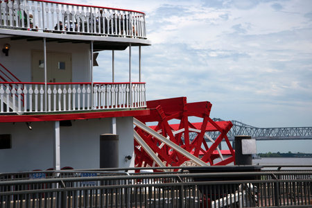 The Paddle Steamer Natchez in New Orleans Louisiana USAのeditorial素材