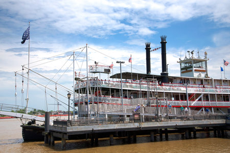 The Paddle Steamer Natchez in New Orleans Louisiana USAのeditorial素材