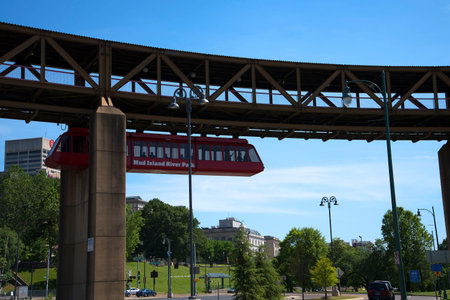 Overhead railway to Mud Island at Memphis Tennessee