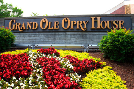 Outside the famous Concert Hall of Country Music in Nashvilleのeditorial素材