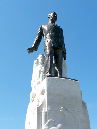 Statue of Huey Long in Baton Rouge Louisiana USAのeditorial素材