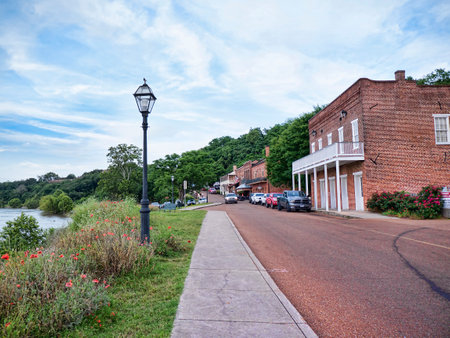 Natchez under the Hill by the River Mississippi in Tennessee USAのeditorial素材
