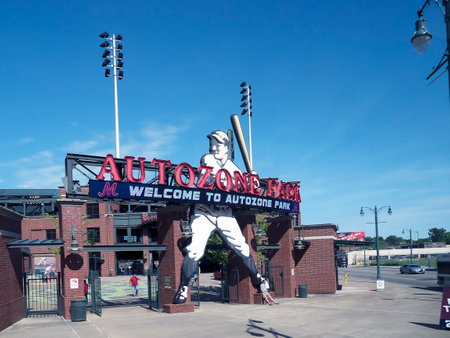 Baseball Stadium in Memphis Tennessee USAのeditorial素材
