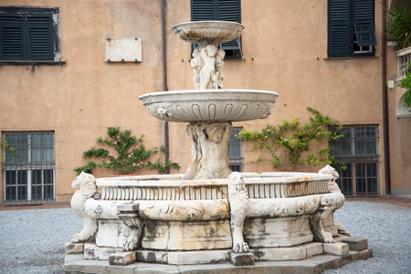 Gardens of the Palazzo Doria Pamphili in Genoa Italyのeditorial素材