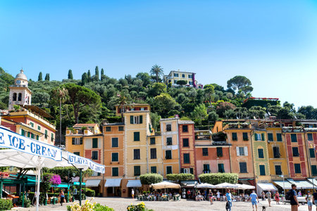 Portofino on the Italian Riviera in Liguria Italyのeditorial素材