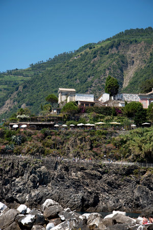 The Coast of the Cinque Terra or Five Lands in Liguria Italyのeditorial素材